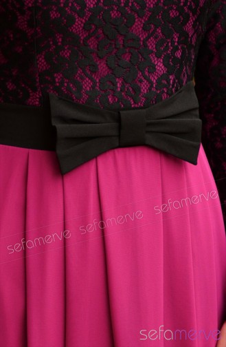 Hijab Dress Benim Se 0303-03 Fuchsia 0303-03