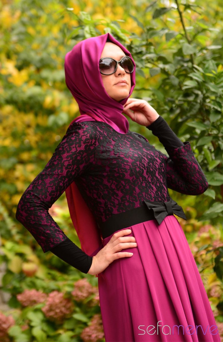 Hijab Dress Benim Se 0303-03 Fuchsia 0303-03