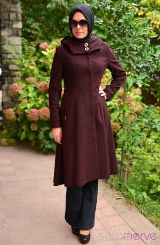 Berrince Kapişonlu Kaban 1514-05 Bordo