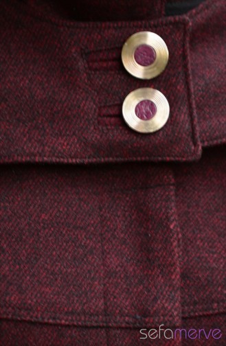 Berrince Kapişonlu Kaban 1514-05 Bordo