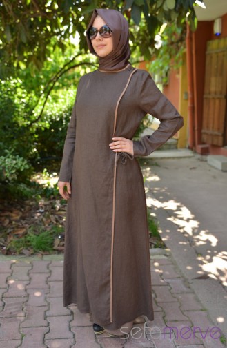 Abayas Couleur Brun 60101-04