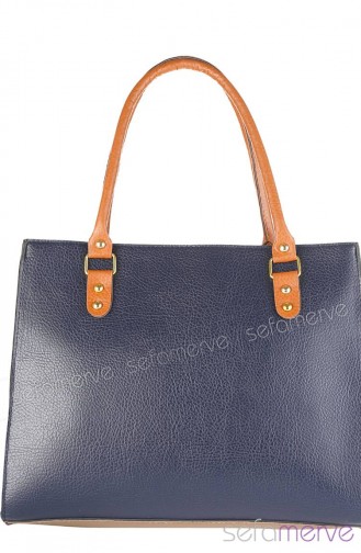 Bayan Çanta 351 02 Lacivert Vizon Camel