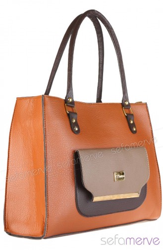 Bayan Çanta 351 03 Camel Vizon Kahverengi