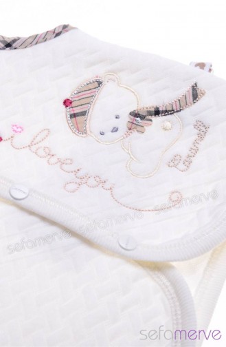 Caramell Love Bebek Kapitone Yelek 1507 Ekru