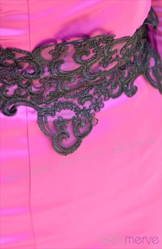 Pınar Akşam Dress 2402-01 Magenta 2402-01