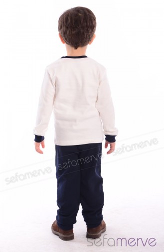 Dunkelblau Kinderpyjama 9008-01