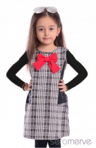 Kız Çocuk Jile 26603-01 Siyah Beyaz