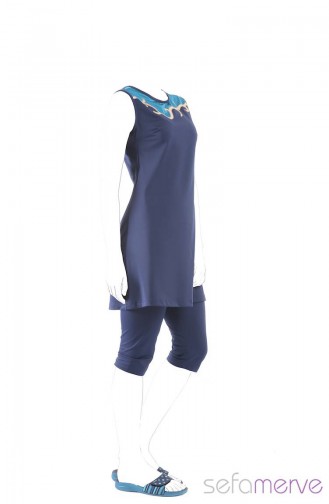 Maillot de Bain Hijab Bleu Marine 05