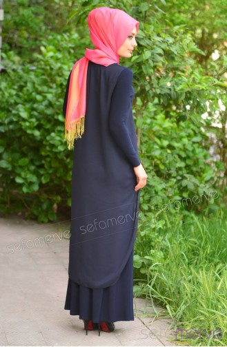 Demet Yıldız Tunik Etek Takım 7729-06 Lacivert