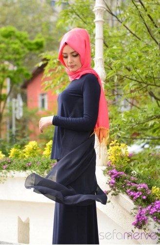 Demet Yıldız Tunik Etek Takım 7729-06 Lacivert