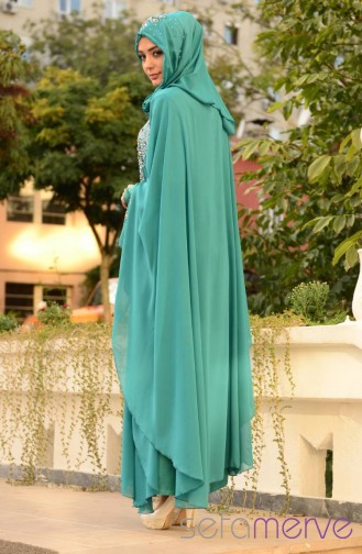 عباءه أزرق زيتي 4466-08