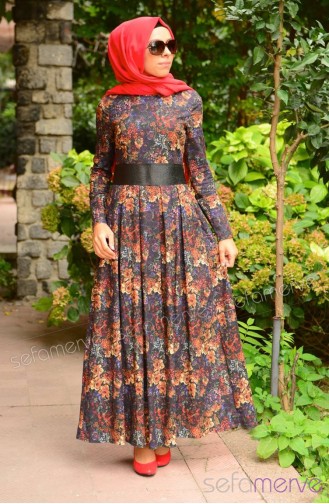 Hijab Dress MYR 1589-02 Brown 1589-02