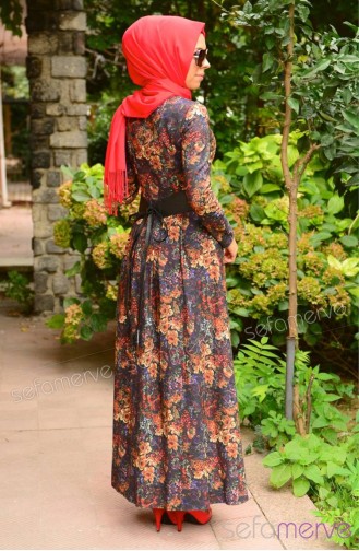 Hijab Dress MYR 1589-02 Brown 1589-02