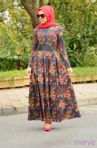 Hijab Dress MYR 1589-02 Brown 1589-02