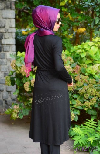 Sefamerve Uzun Tunik 3731-04 Siyah