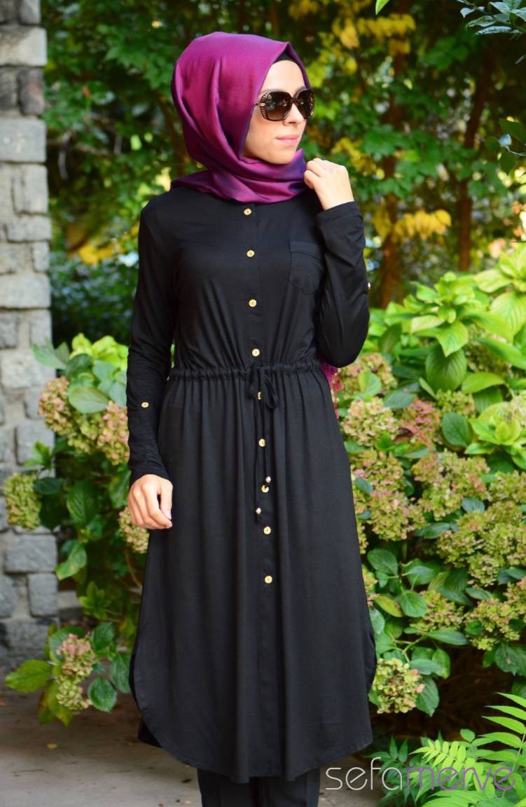 Sefamerve Uzun Tunik 3731-04 Siyah