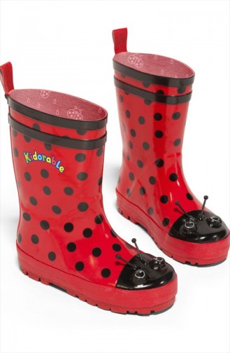 Kidorable Uğurböceği Bot 0101-05 Kırmızı
