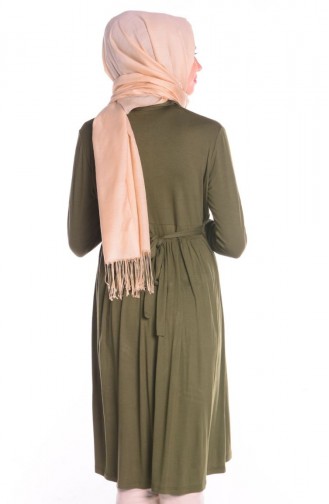 Tesettür Hamile Tunik 4134-04 Haki Yeşili