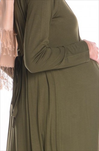 Tesettür Hamile Tunik 4135-05 Haki Yeşili