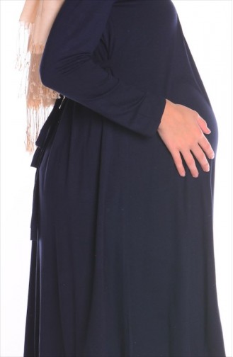Tesettür Hamile Tunik 4135-02 Lacivert