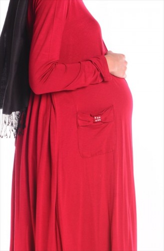 Tesettür Hamile Tunik 4132-06 Bordo