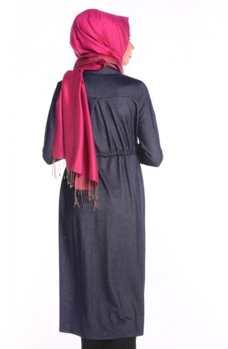 Tesettür Hamile Tunik 4137-02 Lacivert