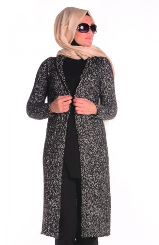 Tesettür Triko Hırka 3434-02 Siyah