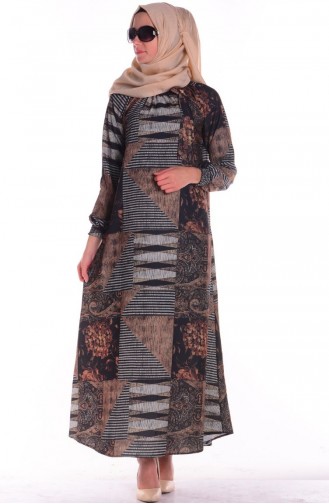 Black Hijab Dress 2245-03