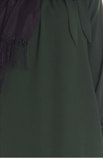 Mileny Tesettür Elbise 8002-28 Asker Yeşili