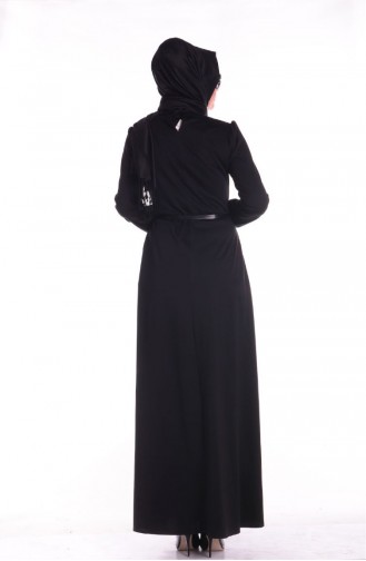 Black Hijab Dress 5464-07