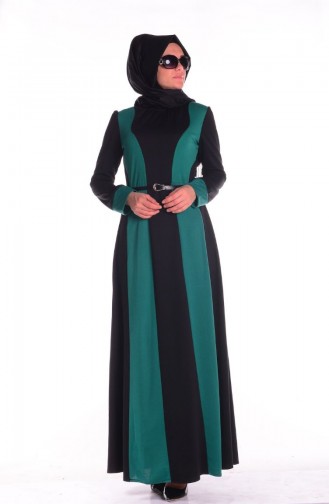Black Hijab Dress 5464-07