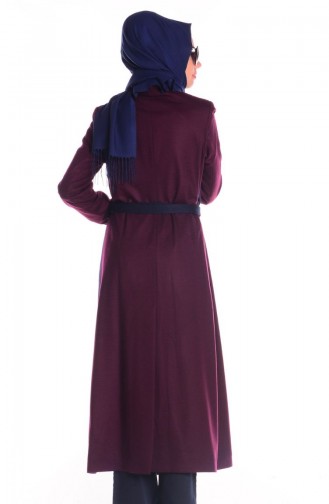 Şükran Pardessus Cape 35643-03 Plum Bleu Marine 35643-03