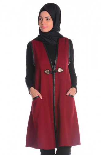 Tesettür Yelek 1010-01 Bordo