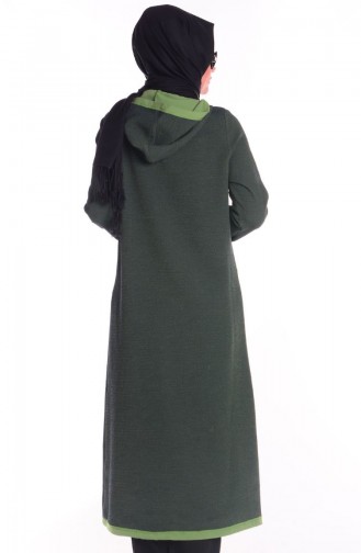 شوكرن معطف بتصميم موصول بقبعة 35655-04 لون أخضر 35655-04