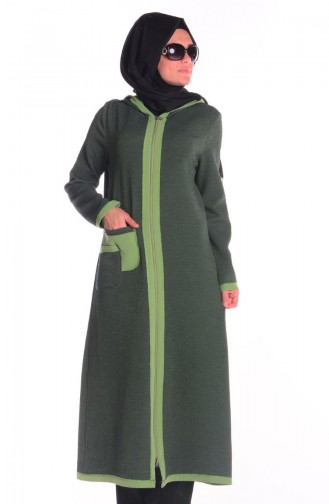 SUKRAN Hooded Topcoat 35655-04 Green 35655-04