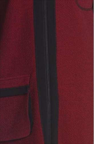 SUKRAN Hooded Topcoat  35656-02 Claret Red 35656-02