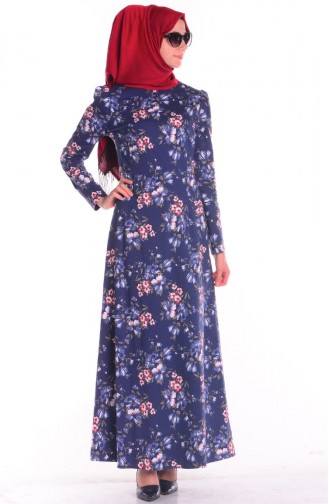 Cream Hijab Dress 2220-04