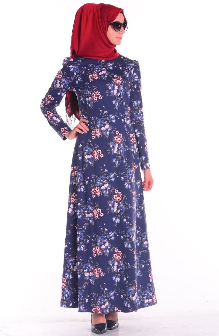 Cream Hijab Dress 2220-04