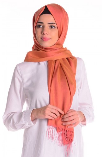 Dark Peach Pink Shawl 17