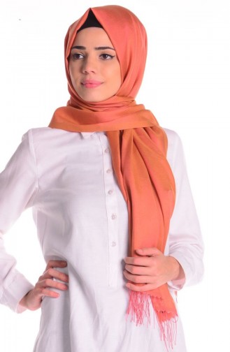 Dark Peach Pink Shawl 17