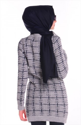 Tesettür Triko Tunik 3594-01 Gri
