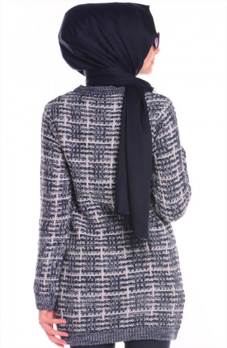 Tesettür Triko Tunik 3594-06 İndigo