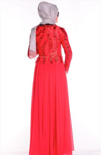 Sefamerve Abiye Elbiseler PDY 5219-03 Kırmızı
