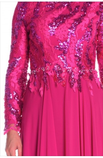 Sefamerve Robe de Soirée PDY 5219-01 Fushia 5219-01