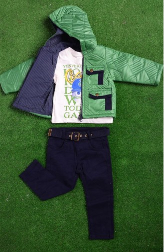 ملابس أطفال أخضر حشيشي 1510-02