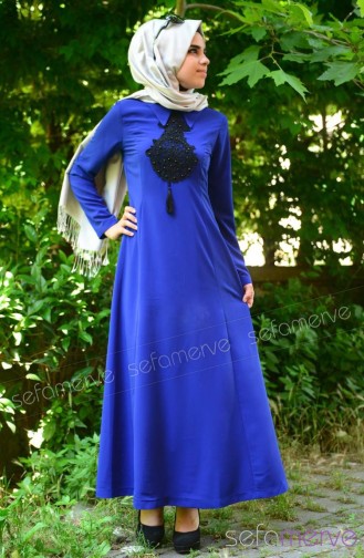Robe Hijab Blue roi 4134-02