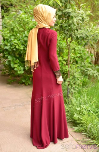 Zwetschge Hijab-Abendkleider 701046-02