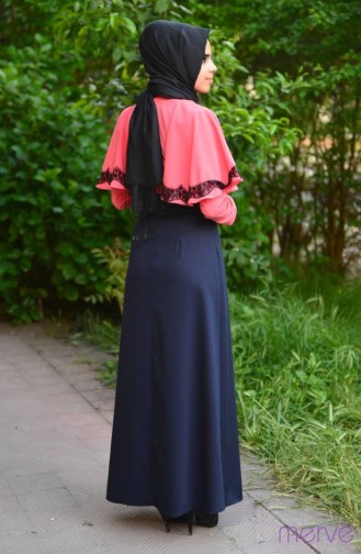 Koralle Hijab Kleider 9036-04