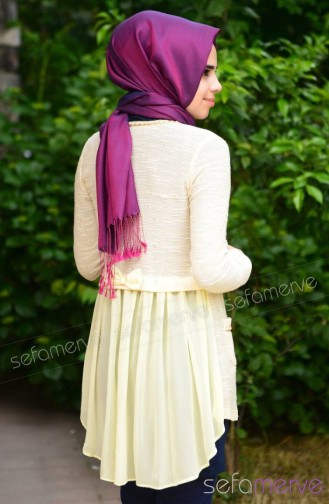 Mileny Tesettür Tunik 2207-01 Sarı