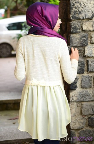 Mileny Tesettür Tunik 2207-01 Sarı